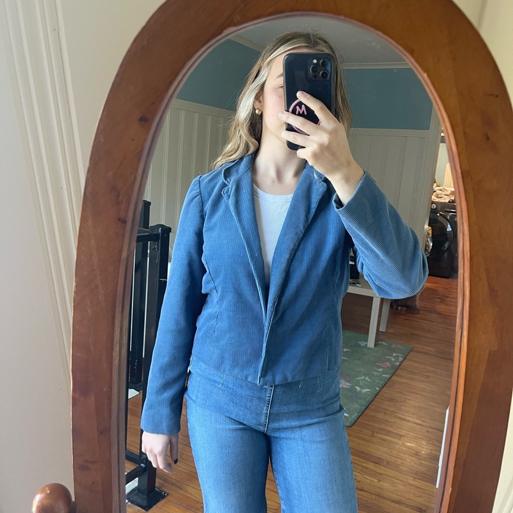 Corduroy Blue Women's Blazer